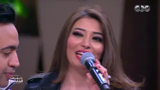 رمش عينه اللي جرحني   دويتو بين غادة رجب وزوجها عبدالله حسن في معكم منى الشاذلي دندنها