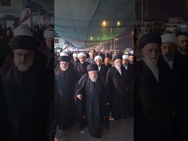 ⁣مشاركة السيد محمد تقي الحكيم وفضلاء وطلبة الحوزة العلمية في المشروع التبليغي في المسير لسيد الشهداء