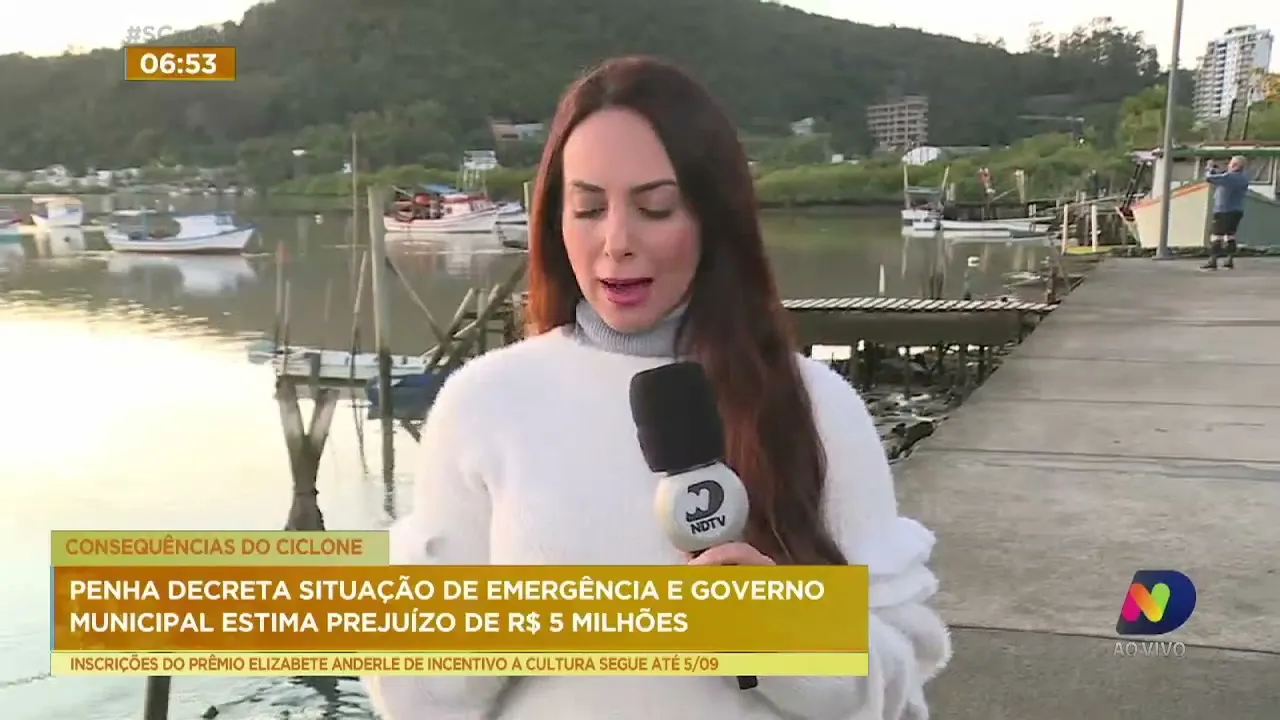 Balneário Camboriú e Penha, no Litoral Norte, registram ocorrência devido às chuvas