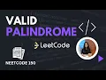 NeetCode150 - VALID PALINDROME Two Pointers LEETCODE Easy Level Question DSA in Python