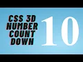 CSS 3D Number Countdown Animation Effects