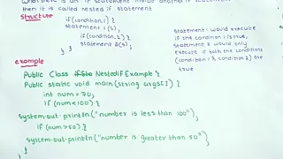 12 Nested if statement in java