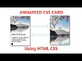 Animated CSS Card Hover Effects HTML CSS CSS hover tutorial CSS effects Code Tutorials