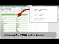 How to convert JSON file into Excel table