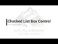 Checked List Box Control CSharp Visual Studio