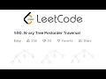 Leetcode 590 N-Ary Tree Postorder traversal TJ