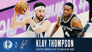 Klay Thompson 26 Points Highlights vs San Antonio Spurs March 10 2025