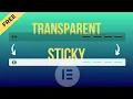 Lagu Free Elementor Sticky Transparent Header with Logo, Height and Color Change on Scroll