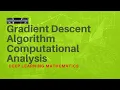 LESSON 18 3 DEEP LEARNING MATHEMATICS Gradient Descent Algorithm Computational Analysis