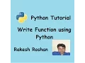 Python Tutorial How to write a Function using Python in just 10 Minutes