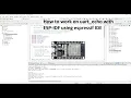 How to run uart echo in esp32 with ESP-IDF using Espressif IDE