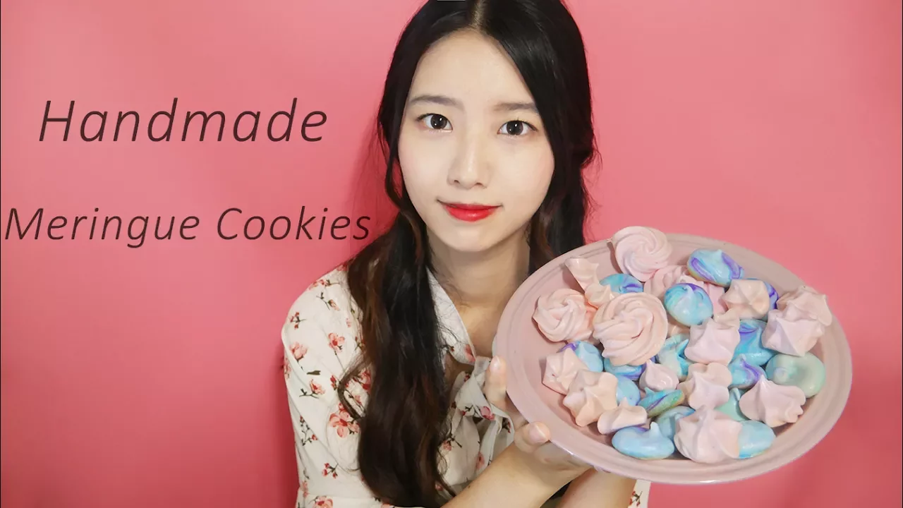 직접만든 수제 머랭쿠키 이팅사운드(meringue cookies)[한국어 ASMR]후반부 노토킹,머랭쿠키 먹방,Eating sound asmr,tapping,