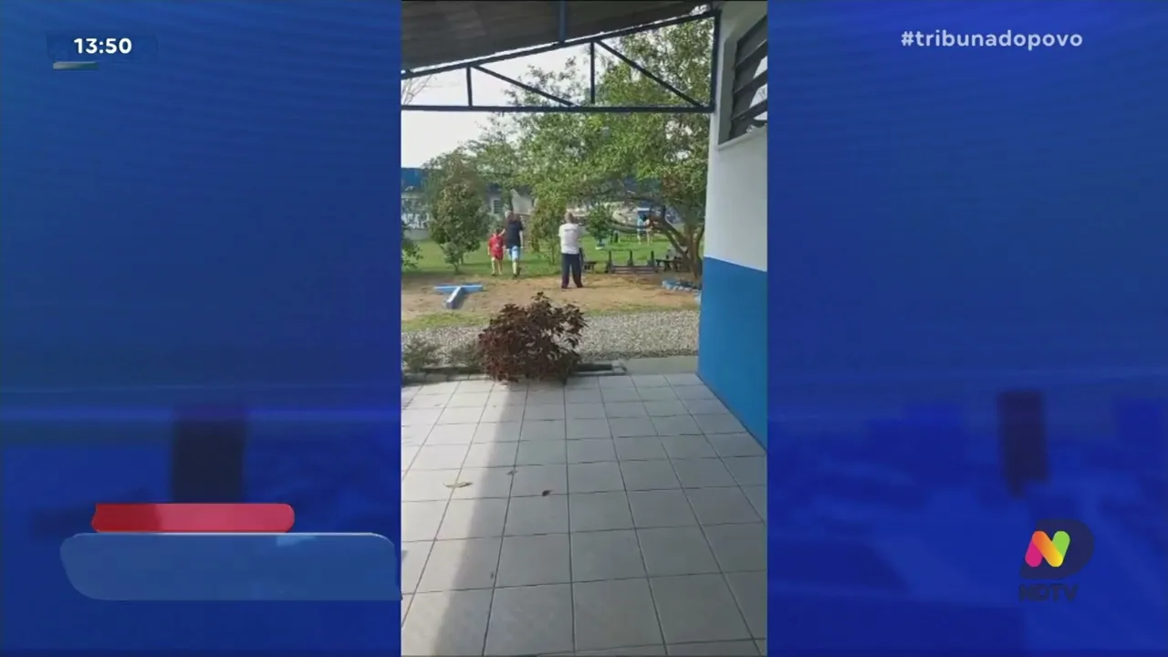 Helicóptero da PM pousa em escola do Comasa e mobiliza comunidade