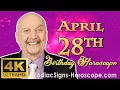 April 28 Zodiac Horoscope and Birt ay Personality April 28th Birt ay Personality Horoscopes
