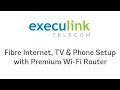 Fibre Internet TV Phone Setup with Premium Wi-Fi Router