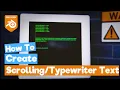 Blender Tutorial Scrolling effect