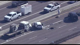 Major crash shuts down 1-17 southbound near Camelback Road