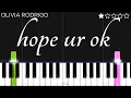 Download Lagu Olivia Rodrigo - hope ur ok | EASY Piano Tutorial
