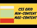 CSS Grid - min-content max-content