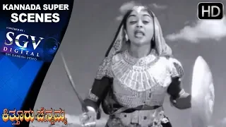 kitturu channamma movie kannada action scenes 48 sarojadevis climax fight m v rajamma