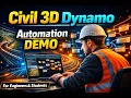 Learn Civil 3D Dynamo Automation Full Demo Class for Engineers Students