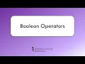 Boolean Operators