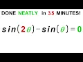 sin 2x -sin x 0 done in 3 5 minutes neatly typed