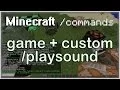 Minecraft Commands playsound Tutorial