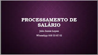 Contabilização dos Salários