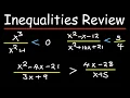 Solving Inequalities Linear Quadratic and Rational