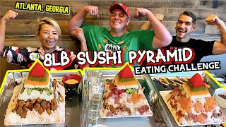 8LB SUSHI PYRAMID CHALLENGE in Atlanta Georgia ft Randy Santel ManvsFood