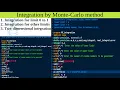 integration by monte carlo method in fortran monte carlo integration