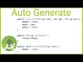 Auto Generate Constructor With Custom Variable Naming - Android Studio Tutorial