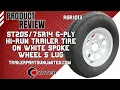 6-Ply LRC Hi-Run Trailer Tire on White Spoke Wheel 5 on 4 5 Trailer Parts Unlimited