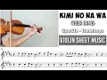 Download Lagu Free Sheet || Kimi No Na Wa - Radwimps || Violin Sheet Music