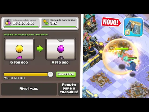 CONVERTA RECURSOS, NOVO EQUIPAMENTO INSANO DO PRÍNCIPE E MAIS NO CLASH OF CLANS!