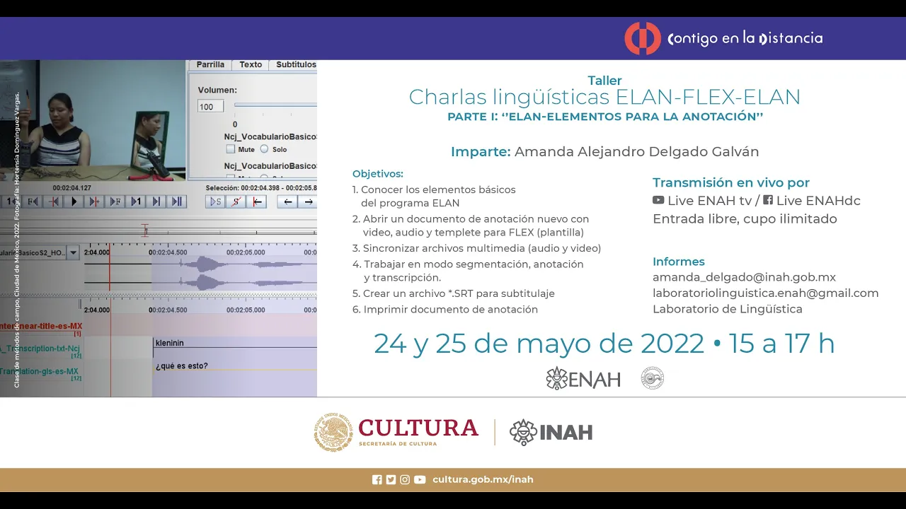 Taller ELAN FLEX ELAN Parte I (1)  ELAN Elementos para la Anotación