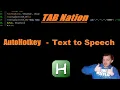 AutoHotkey - Text to Speech and Voice Change