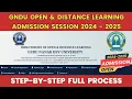GNDU Open and Distance Learning Admission 2024 - 2025 GNDU ODL Admission Process How to Apply