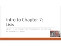 Python-7a - Lists
