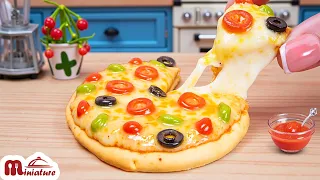 Making Perfect Mini Cheese Pizza Hut In Mini Kitchen ASMR Cooking Mini Food 