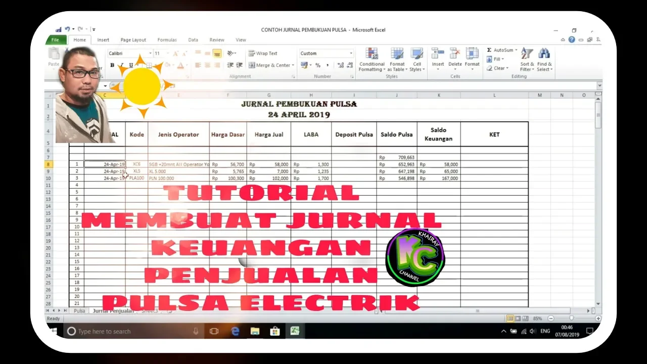 GRATISS!!! - APLIKASI PENCATATAN PEMBUKUAN PENJUALAN PULSA SEDERHANA VBA EXCEL | XZEROONE 77