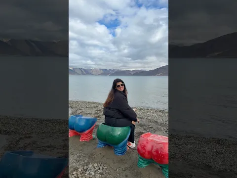 Pangong lake pe bahut tabiyat khrab ho gayi 😭 #ytshorts #lehladakh