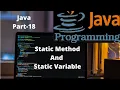 18 Java Basic Static Method Static Variable