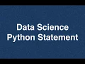 8 DataScience Python Statement Online Training Download app from below link