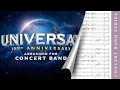 UNIVERSAL PICTURES THEME - Arranged for Concert Band Arrangement fur Blasorchester