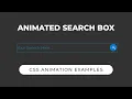 How to Create Animated Search Bar using HTML CSS CSS Animation