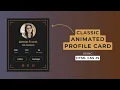 Animated Profile Card UI Design using HTML CSS JS