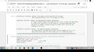 Readline Writelines and Readlines functions of Text File Handling in Python