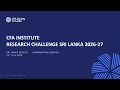 CFA Institute Research Challenge Sri Lanka Information Session